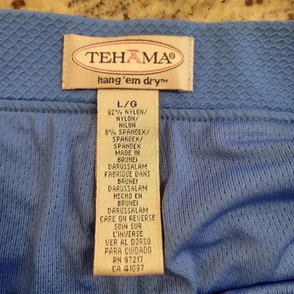 Tehama Women's Blue & White Nylon/Spandex Pro Golf Tennis Golf Athletic Skirt Sk - Picture 7 of 8